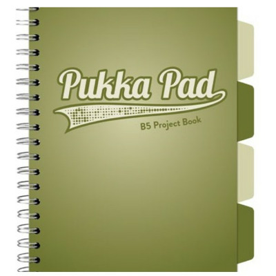 Caiet cu spirala si separatoare Pukka Pad Project Book, format B5, matematica, hartie 80g, 3105(OE)-WPC