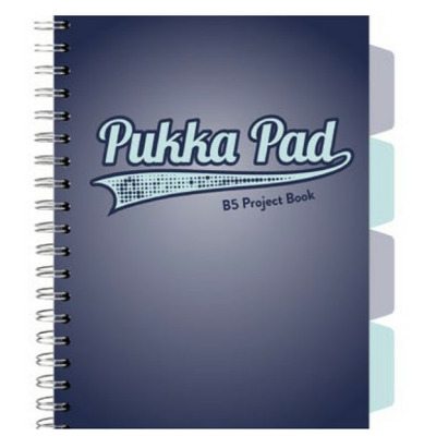 Caiet cu spirala si separatoare Pukka Pad Project Book, format B5, matematica, hartie 80g, 3108(NY)-WPC