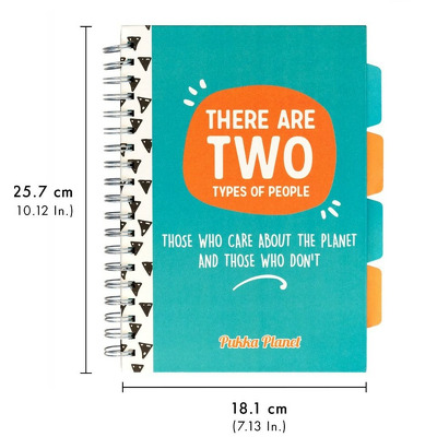 Caiet cu spirala si separatoare, Pukka Pad Project Book Planet There are Two, 200 pag, dictando, B5 9763(TT)-SPP