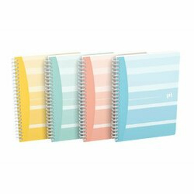 Caiet OXFORD Iconic, 9x14cm, 30 file-90g/mp, coperta carton assorted design - dictando