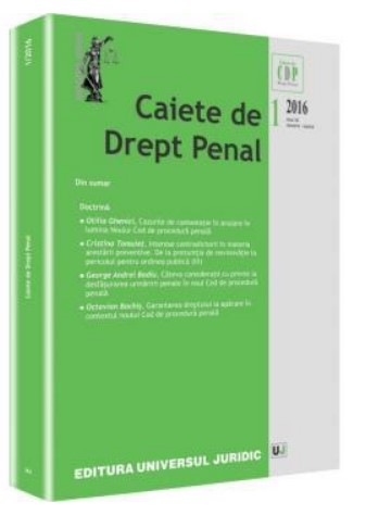 Caiete de drept penal nr. 1/2016