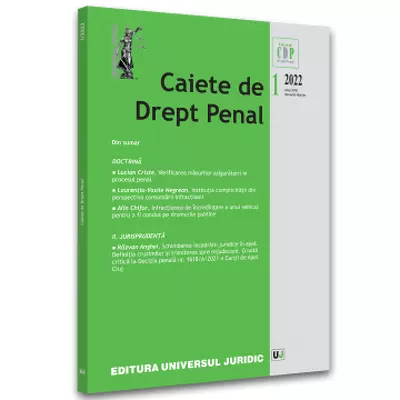 Caiete de drept penal nr. 1/2022