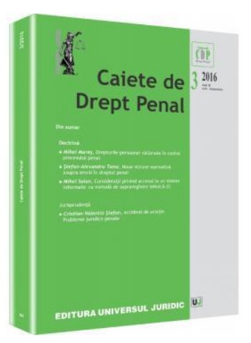 Caiete de drept penal nr. 3/2016