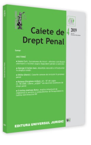 Caiete de drept penal nr. 4/2019