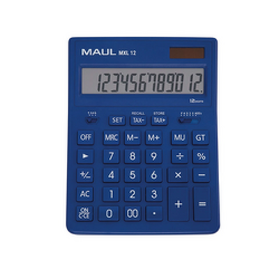 Calculator de birou MAUL MXL12, 12 digits - albastru deschis