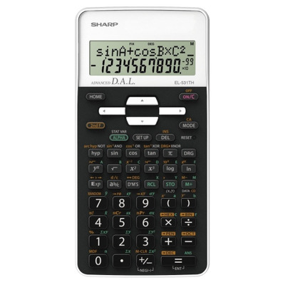 Calculator stiintific, 12 digits, 273 functiuni, 161x80x15 mm, Sharp EL-531THBWH - negru/alb