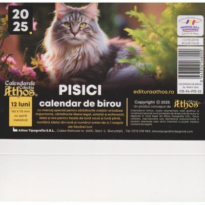 Calendar de birou 2025. Pisici