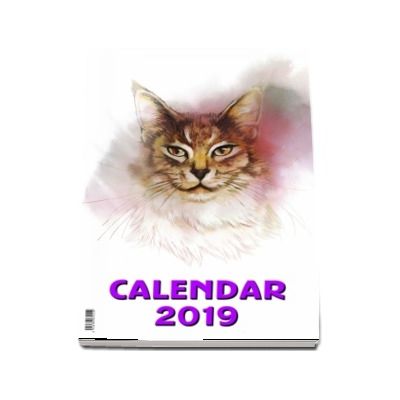 Calendar de perete cu spira 2019 - Imagini cu Pisici