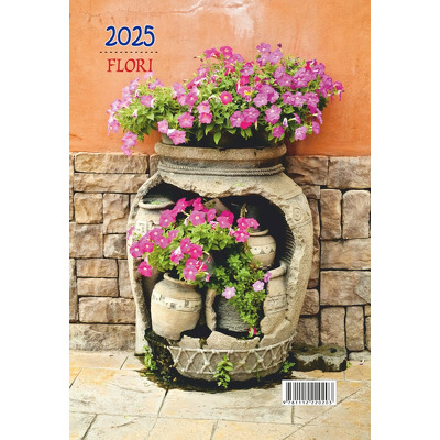 Calendar flori 2025 - calendar cu spira, format A3