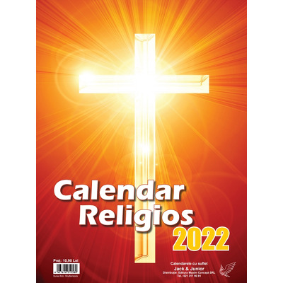 Calendar religios triptic de perete, pe anul 2022