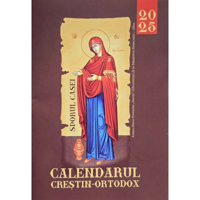 Calendarul crestin-ortodox 2025, Sporul casei - format carticica, maro  ATHOS 33