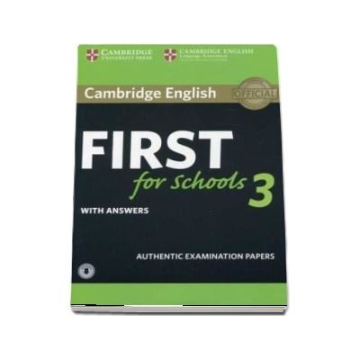 Cambridge english first for schools 3. Students book with answers with audio