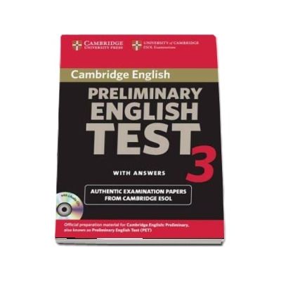 Cambridge Preliminary English Test 3 Self-study Pack - Examination Papers from the University of Cambridge ESOL Examinations