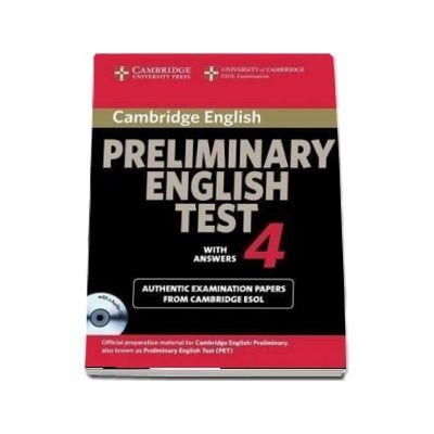 Cambridge Preliminary English Test 4 Self-study Pack - Examination Papers from the University of Cambridge ESOL Examinations