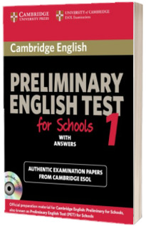 Cambridge Preliminary English Test for Schools 1 Self-study Pack (Student's Book with Answers with Audio CD) - Official Examination Papers from University of Cambridge ESOL Examinations