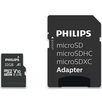 Card memorie Micro SDHC, cu adaptor SD, clasa 10, PHILIPS - 32GB