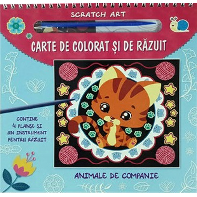 Carte de colorat si de razuit. Animale de companie