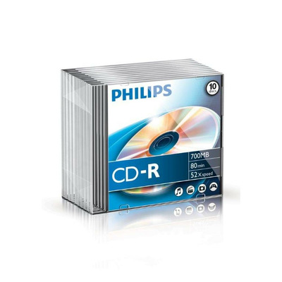 CD-R 700MB-80min  Slimcase, 52x, PHILIPS