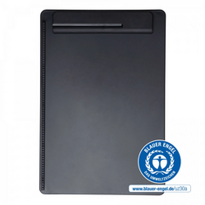 Clipboard simplu A4, din plastic reciclat, ECO MAUL Go - negru