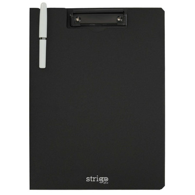 Clipboard Strigo vertical A4, suport stilou, negru