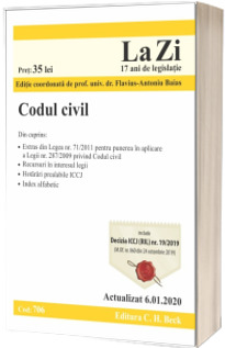 Codul civil. Cod 706. Actualizat la 6.01.2020