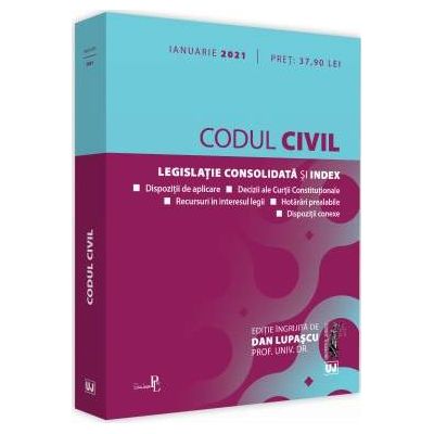 Codul civil: IANUARIE 2021