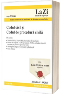 Codul civil si Codul de procedura civila. Actualizat la 1.09.2019, Cod 696