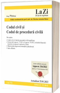 Codul civil si Codul de procedura civila. Cod 772. Actualizat la 25.01.2023