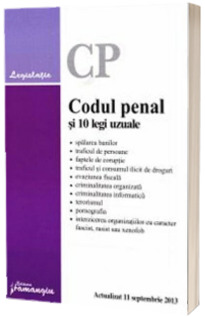 Codul penal si 10 legi uzuale actualizat 5 mai 2012 (Stare: noua, cu defecte la cotor si la coperta)