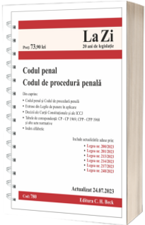 Codul penal si Codul de procedura penala. Cod 780. Actualizat la 24.07.2023