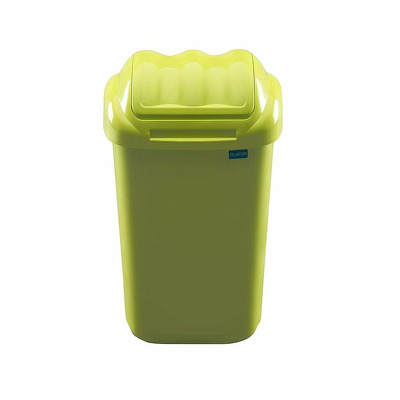 Cos plastic cu capac batant, capacitate 50l, PLAFOR Fala - verde *** PLAFOR