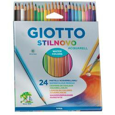 Creioane colorate 24 culori/cutie, GIOTTO Stilnovo Aquarell