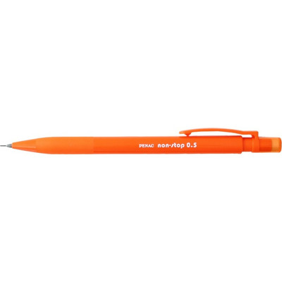 Creion mecanic Penac Non-Stop pastel, rubber grip, 0.5mm, varf retractabil - corp portocaliu