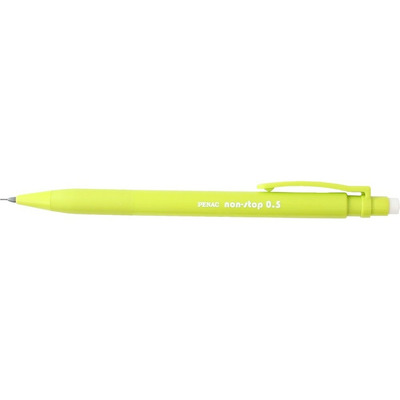 Creion mecanic Penac Non-Stop pastel, rubber grip, 0.5mm, varf retractabil - corp verde