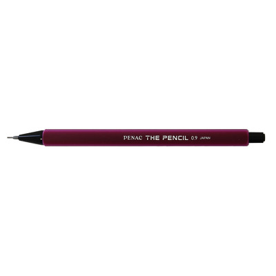 Creion mecanic Penac The Pencil, rubber grip, 0.9mm, varf plastic - corp bordeaux