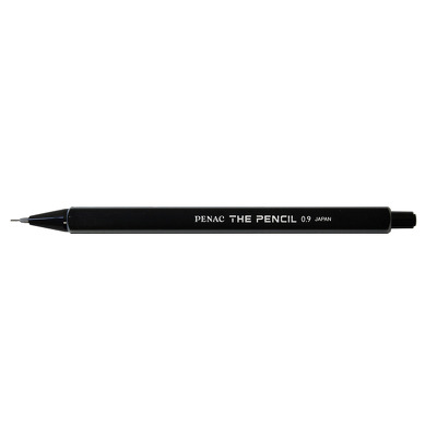 Creion mecanic Penac The Pencil, rubber grip, 0.9mm, varf plastic - corp negru