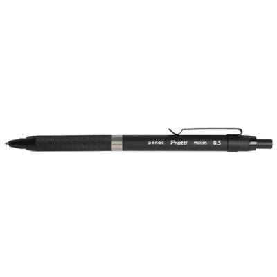 Creion mecanic profesional Penac Protti PRD-105, 0.5mm, metalic cu varf retractabil - negru