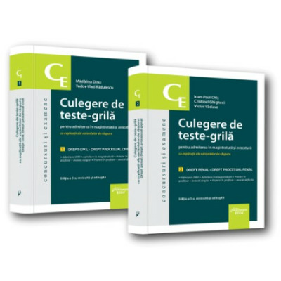 Culegere de teste-grila pentru admiterea in magistratura si avocatura (set 2 volume). Editia a 5-a