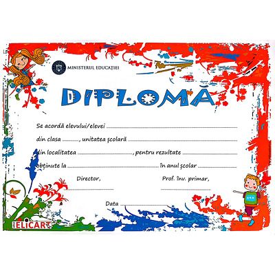 Diploma pentru ciclul primar - model copii