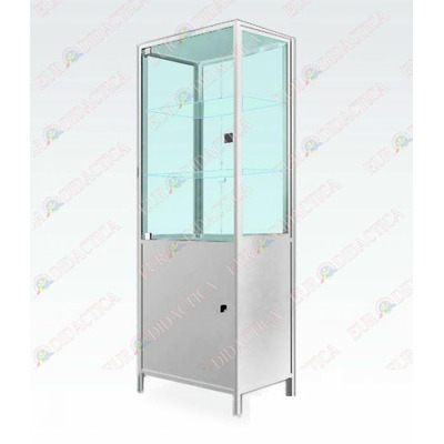 Dulap tip vitrina cu partea inferioara metalica 500x400x1610mm