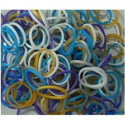 Elastice Rainbow Loom - Metalic Mix2-300 buc