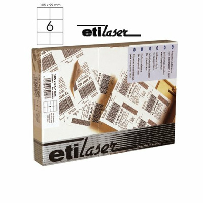 Etichete autoadezive albe 6/A4, 105 x 99 mm, 200 coli/top, Etilaser