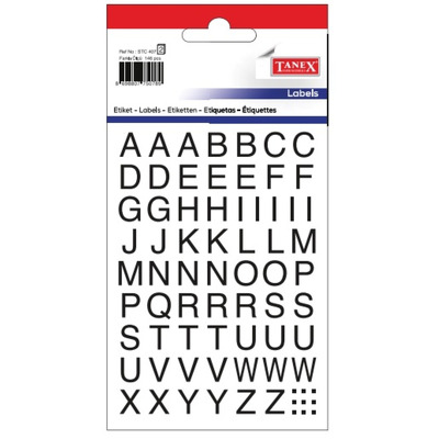 Etichete cu litere, A-Z, 124buc/set, Tanex