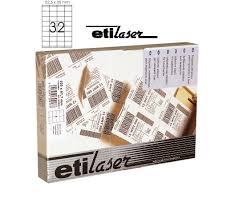 Etichete autoadezive  32/A4, 52,5 x 35 mm, 200 coli/top, ETILASER - albe