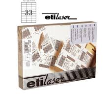 Etichete autoadezive  33/A4, 70 x 25,4 mm, 200 coli/top, ETILASER - albe