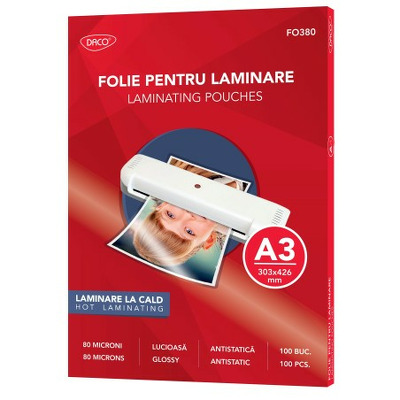 Folie laminare A3 80 microni 100/top, FO380