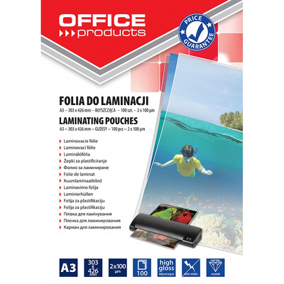 Folie pentru laminare, A3 100 microni 100buc/top Office Products