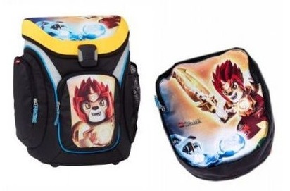 Ghiozdan scoala Explorer cu sac sport, Lego Core Line - design Chima Fire