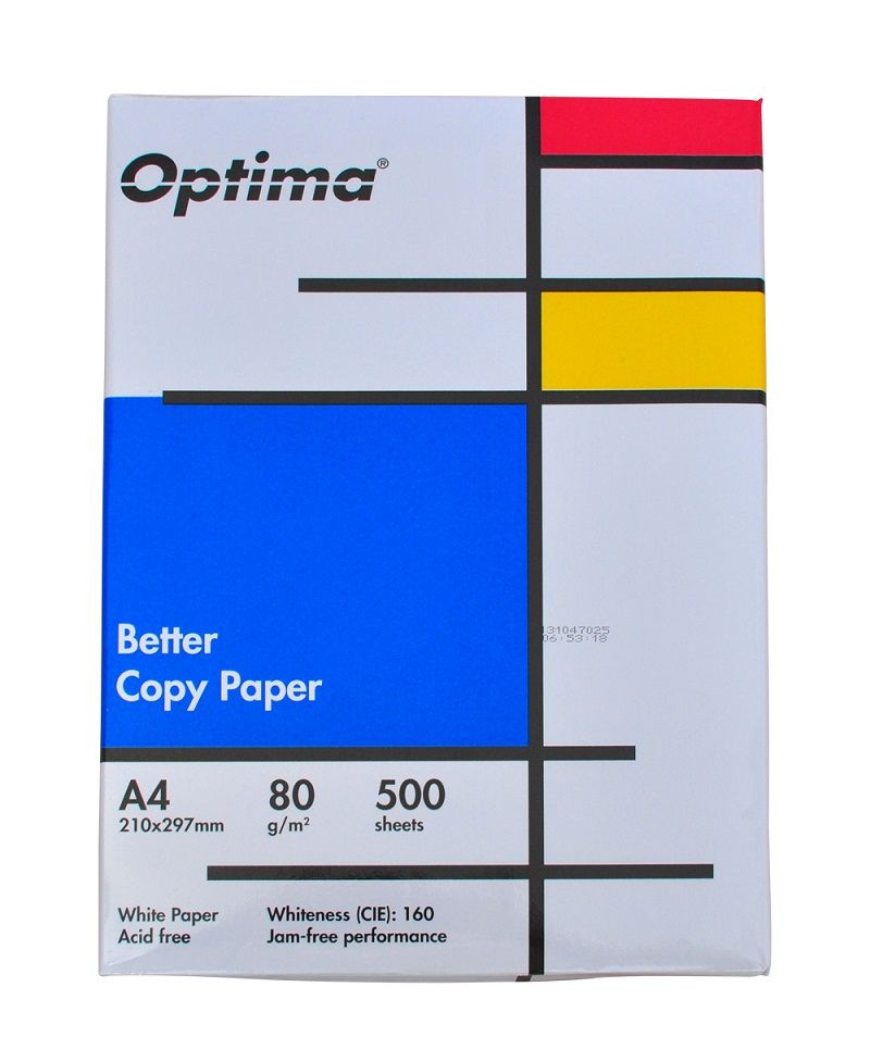 Hartie alba pentru copiator A4, 80g/mp, 500coli/top, Optima