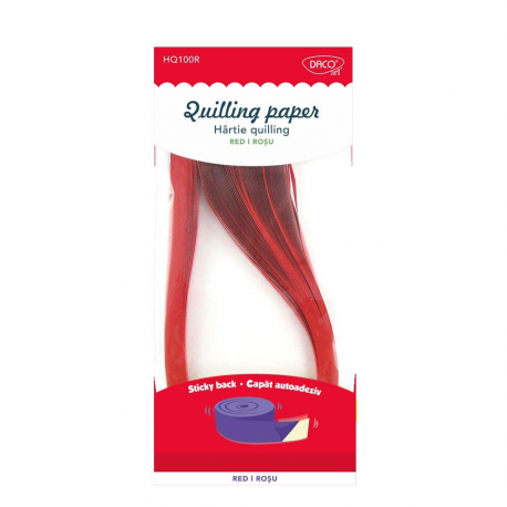 Hartie quilling 42.5X0.5 cm 100/set Daco HQ100R rosu